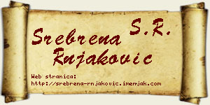 Srebrena Rnjaković vizit kartica